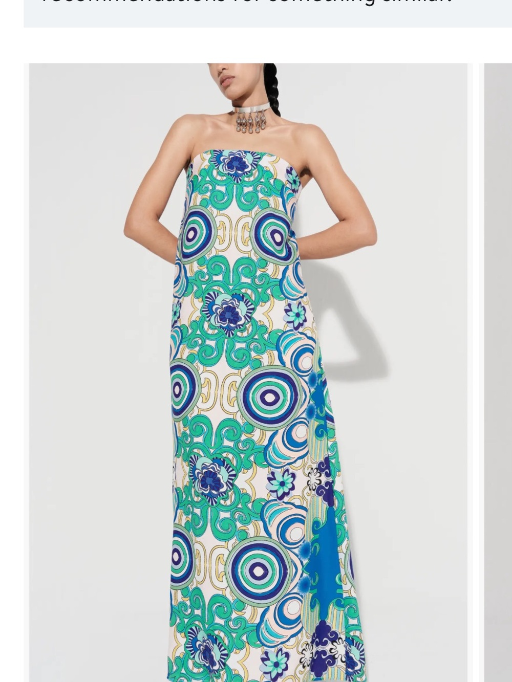 De Loreta Aloe Maxi Dress - Lunada print - Strapless option - Groovy XXL